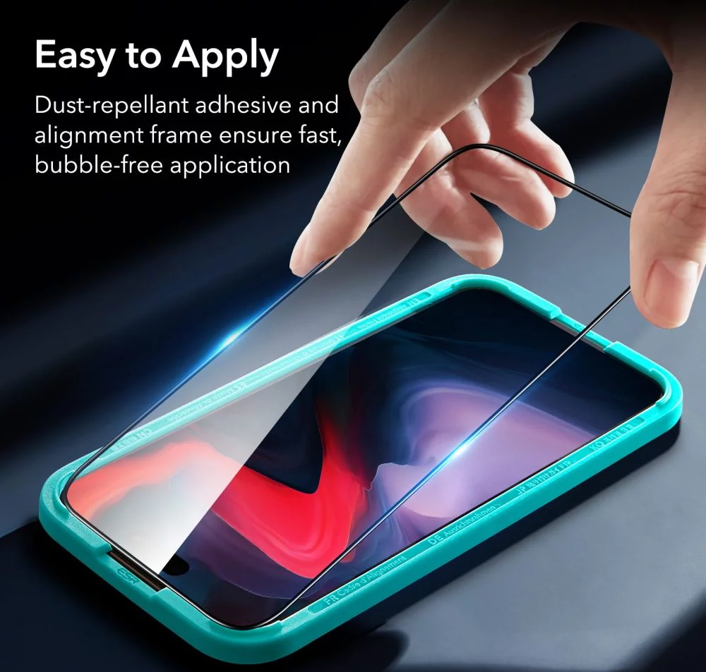 ESR Temperd Glass (Alignment frame) Screen Protector for iPhone - Image 2