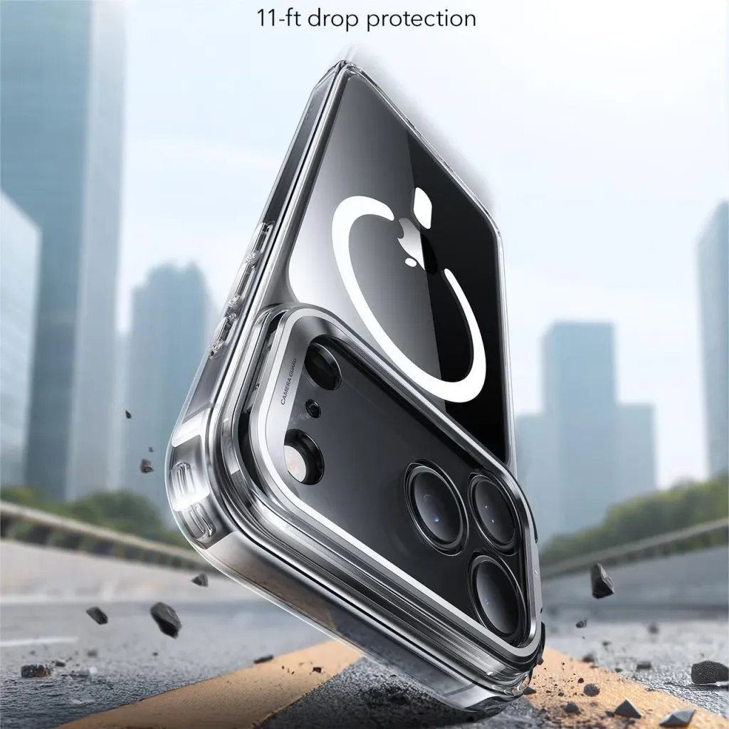 ESR Clear Hybrid MagSafe Case with Stash Stand for iPhone 17 Series - Image 5